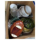 VINTAGE FLOWER FROGS AND PLANTERS