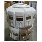 2 ROTATING SPICE RACKS, ETC.