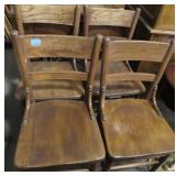 OAK DINING CHAIRS - 4 TIMES BID