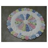 HAND MADE - 32" DIAMETER ROUND - BABY QUILT