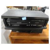 TV STAND WITH MAGNAVOX DVD/VCR PLAYER