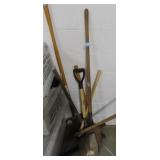 YARD TOOLS: SHOVEL, LIVELY LAD, MADDOX, ETC.