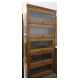 OAK CONTEMPORARY BARRISTER BOOKCASE - 5 SECTION -