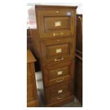 4 DRAWER OAK FILE CABINET