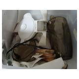 GEORGE FOREMAN GRILL, GLASS SAUCEPANS, PLASTIC