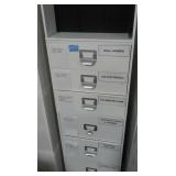 3 - 2 DRAWER STORAGE BOXES AND 1 OPEN STORAGE BOX