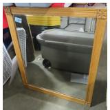 OAK WALL MIRROR - 25" X 29"