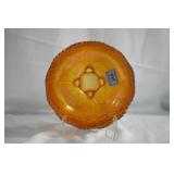 8 1/2" FENTON ORANGE TREE BOWL IN MARIGOLD