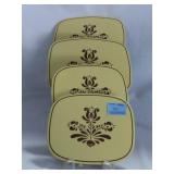 4 PFALTZGRAFF "VILLAGE" HOT PADS: 2 - 7 1/2" AND