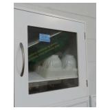 4 - 2 DRAWER STORAGE BOXES AND 1 DOOR STORAGE BOX