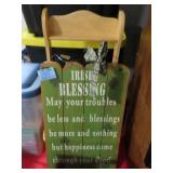 IRISH BLESSING PLAQUE AND WALL NOTE RACK