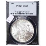 1881 PCGS MS63 MORGAN DOLLAR