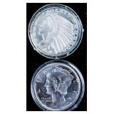2 1/10 OZ .999 SILVER ROUNDS