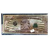 CERTIFIED .9999 GOLD FOIL NOTE