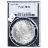 1900 O MORGAN DOLLAR PCGS MS62