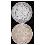 TWO MORGAN DOLLARS