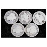 5 BARBER DIMES