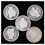 5 BARBER DIMES