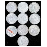 10 40 % SILVER HALF DOLLARS