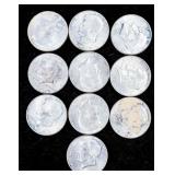 10 40 % SILVER HALF DOLLARS