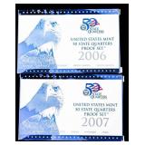 TWO PROOF QUARTER SETS 2007 2006
