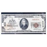 20 $ KNOXVILLE TN NATIONAL CURRENY  VF