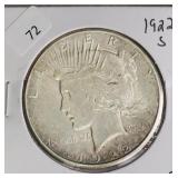 1922 S PEACE DOLLAR  XF