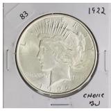 1922 PEACE DOLLAR CHOICE BU