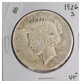 1926 S PEACE DOLLAR  VF