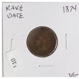1874 INDIAN HEAD CENT  VG