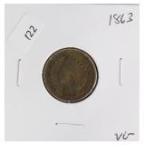 1863 INDIAN HEAD CENT  VG
