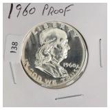 1960 PROOF FRANKLIN HALF DOLLAR