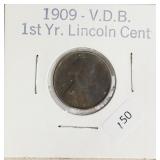 1909 VDB LINCOLN CENT  VF