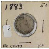 1883 V NICKEL  XF