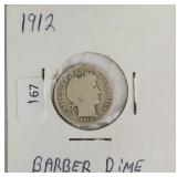 1912 BARBER DIME