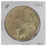 1925 PEACE DOLLAR  AU