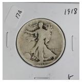 1918 WALKIN G HALF DOLLAR  G