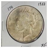 1922 PEACE DOLLAR  XF