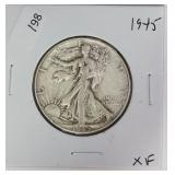 1945 WALKING HALF DOLLAR  XF