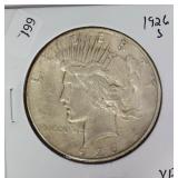 1926 S PEACE DOLLAR  VF