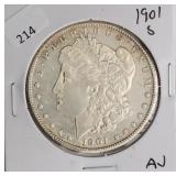1901 S MORGAN DOLLAR  XF