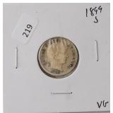 1899 SBARBER DIME  VG