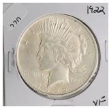 1922 PEACE DOLLAR  VF