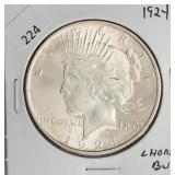 1924 PEACE DOLLAR  CHOICE BU