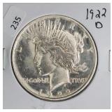 1922 D PEACE DOLLAR