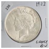1923 PEACE DOLLAR CHOICE BU
