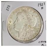 1921 D MORGAN DOLLAR CHOICE BU
