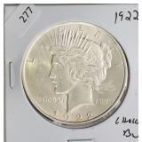 1922 PEACE DOLLAR CHOICE BU