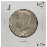 1982 D HALF DOLLAR  GEM