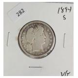 1894 S BARBER QUARTER  VG